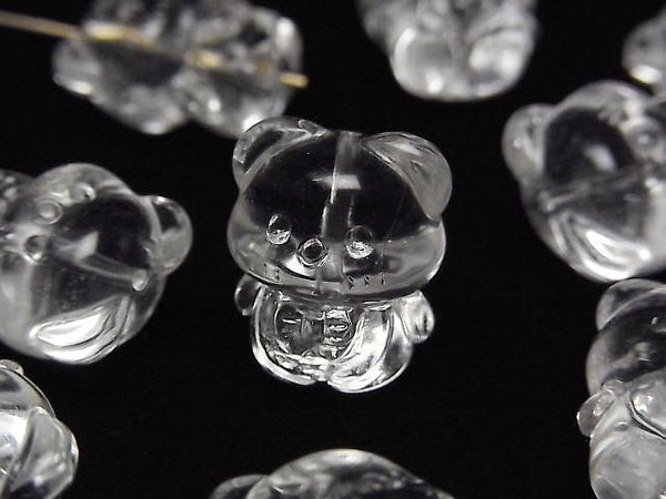 [Video] Crystal AAA- Bear Motif 18.5x15mm [Drilled Hole] 1pc