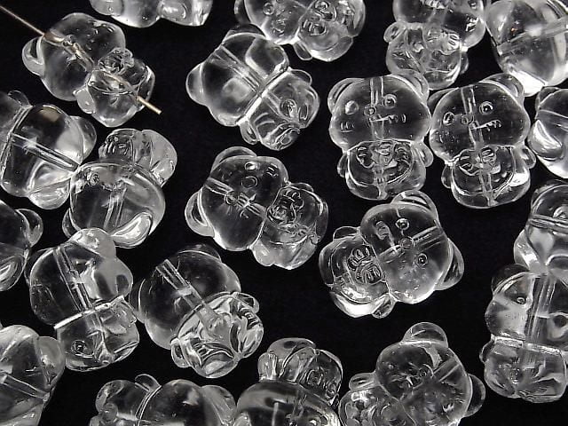 [Video] Crystal AAA- Bear Motif 18.5x15mm [Drilled Hole] 1pc