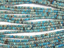 [Video] Light Blue Kaolinite Rondelle 4x4x2.5mm 1strand beads (aprx. 15 inches/38 cm)