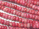 [Video] Red Kaolinite Rondelle 4x4x2.5mm 1strand beads (aprx. 15 inches/38 cm)