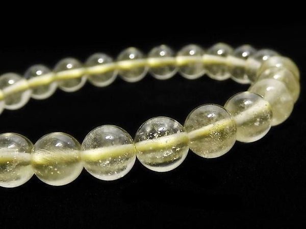 [Video][One of a kind] Libyan Desert Glass Round 7mm Bracelet NO.2