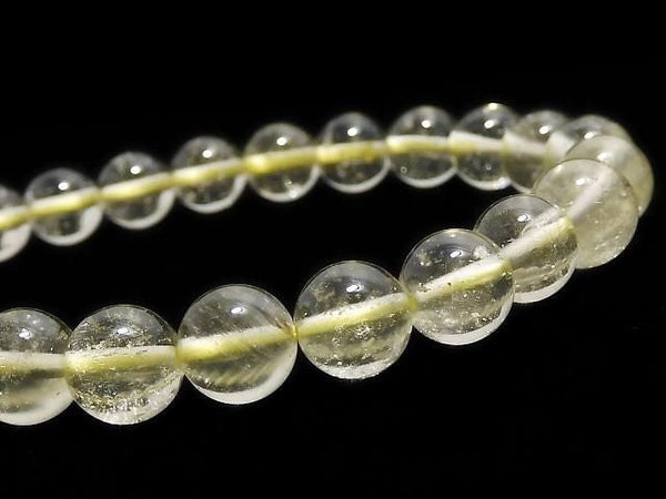 [Video][One of a kind] Libyan Desert Glass Round 7mm Bracelet NO.3