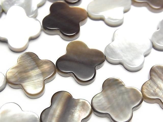 [Video] Black Shell AAA Flower Motif 15x15x3mm 1/4 or 1strand beads (aprx. 15 inches/37 cm)