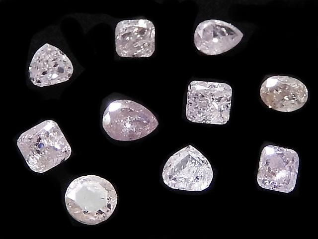 [Video][One of a kind] Pink Diamond Loose Stone Faceted 10pcs Set NO. 10