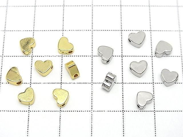 Metal parts Heart Motif 5x6mm Drilled Hole 10pcs