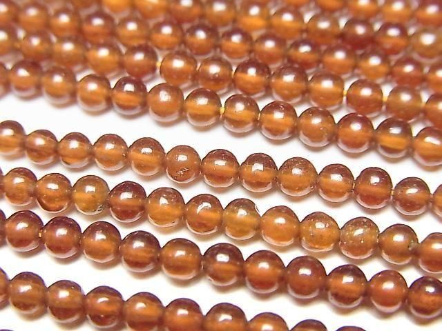 [Video] Hessonite Garnet AAA- Round 3mm 1strand beads (aprx. 15 inches/37 cm)