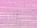 [Video] High Quality! Pink Topaz AA++ 128 Faceted Round 5mm 1strand beads (approx. 15 inches/36 cm)