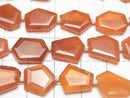 [Video] High Quality Carnelian AAA- Flat Faced Nugget 1strand beads (approx. 7 inches/18 cm)