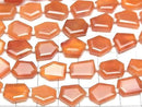 [Video] High Quality Carnelian AAA- Flat Faced Nugget 1strand beads (approx. 7 inches/18 cm)