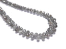 [Video][One of a kind] Gray Diamond Drop Faceted Briolette 1strand (Approx 26.5cm)