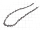 [Video][One of a kind] Gray Diamond Drop Faceted Briolette 1strand (Approx 26.5cm)