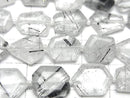 [Video] Tourmaline Quartz AA++ Flat Faceted Nugget 1strand beads (approx. 7 inches/17 cm)