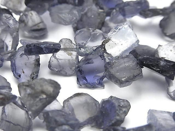 [Video] Iolite AA++ Rough Slice Faceted 1strand beads (aprx. 7 inches/18 cm)