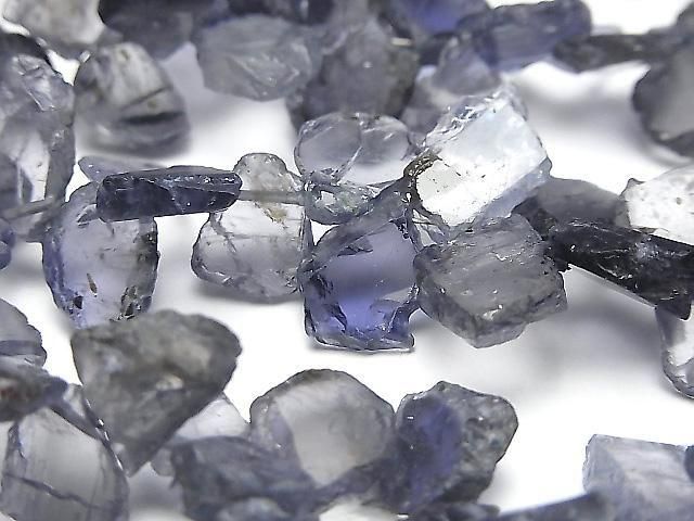 [Video] Iolite AA++ Rough Slice Faceted 1strand beads (aprx. 7 inches/18 cm)
