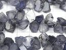 [Video] Iolite AA++ Rough Slice Faceted 1strand beads (aprx. 7 inches/18 cm)