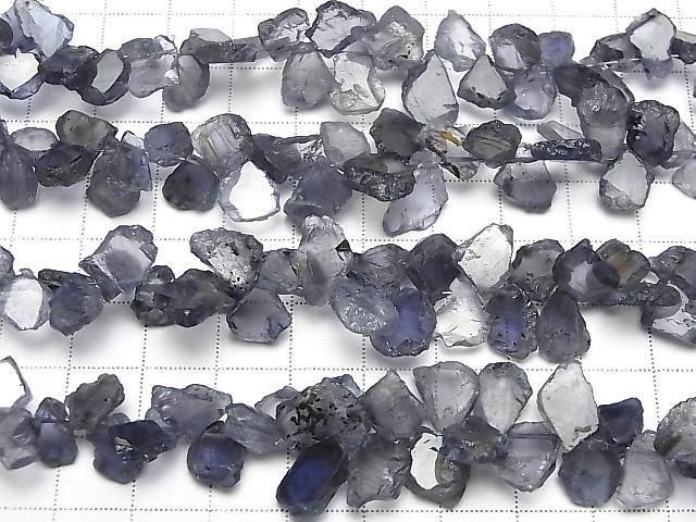 [Video] Iolite AA++ Rough Slice Faceted 1strand beads (aprx. 7 inches/18 cm)