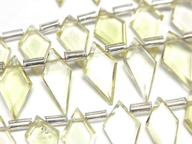 [Video] Lemon Quartz AA++ Deformed Diamond Shape 1strand beads (approx. 6 inches/16 cm)