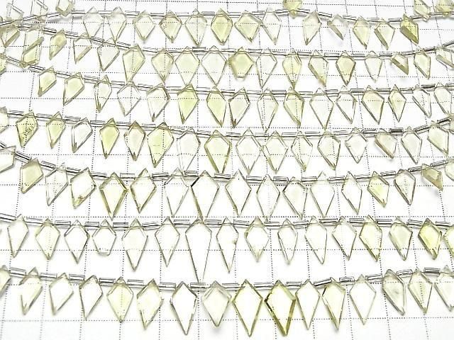 [Video] Lemon Quartz AA++ Deformed Diamond Shape 1strand beads (approx. 6 inches/16 cm)