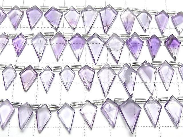 [Video] Amethyst AA++ Deformed Diamond Shape 1strand beads (approx. 6 inches/16 cm)