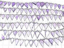 [Video] Amethyst AA++ Deformed Diamond Shape 1strand beads (approx. 6 inches/16 cm)