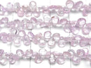 [Video] Unheated Pink Sapphire AA++ Pear Shape Faceted Briolette Half or 1 strand beads (approx. 7 inches/18 cm)