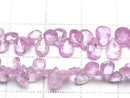 [Video] Unheated Pink Sapphire AA++ Pear Shape Faceted Briolette Half or 1 strand beads (approx. 7 inches/18 cm)