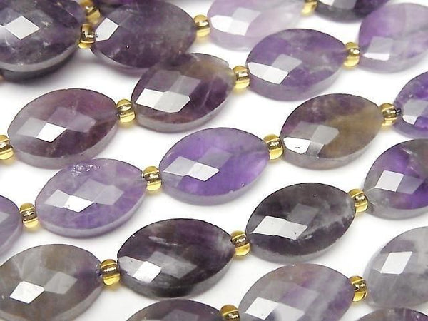 [Video] Mixed Amethyst Faceted Oval 14x9mm 1strand beads (approx. 15 inches/38 cm)
