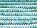 [Video] Magnesite Turquoise Hexagonal Rondelle (Heishi) 7x7x5mm 1strand beads (aprx. 15 inches/36 cm)