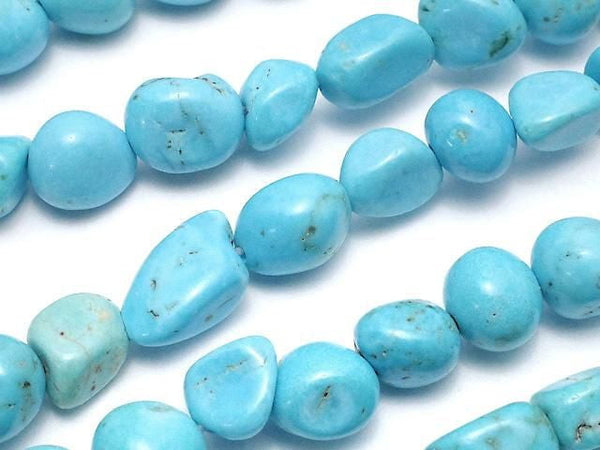 [Video] Magnesite Turquoise Nugget 1 strand beads (aprx. 15 inches/37 cm)