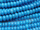 [Video] Magnesite Turquoise Rondelle 4x4x2mm [Blue] 1 strand beads (aprx. 15 inches/38 cm)