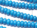 [Video] Magnesite Turquoise Rondelle 4x4x2mm [Blue] 1 strand beads (aprx. 15 inches/38 cm)