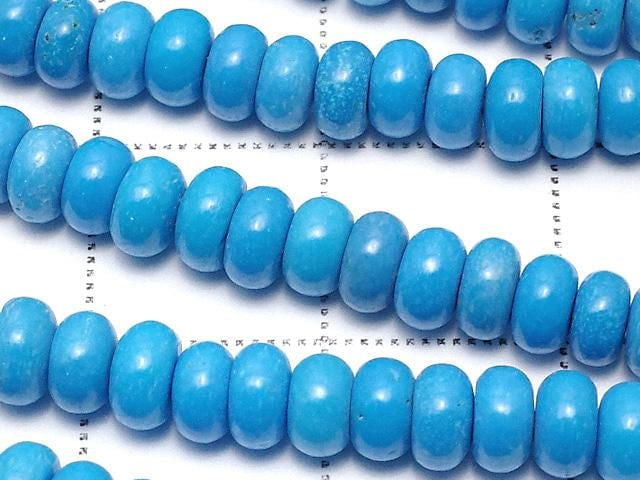 [Video] Magnesite Turquoise Rondelle 4x4x2mm [Blue] 1 strand beads (aprx. 15 inches/38 cm)