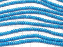 [Video] Magnesite Turquoise Rondelle 4x4x2mm [Blue] 1 strand beads (aprx. 15 inches/38 cm)