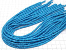 [Video] Magnesite Turquoise Rondelle 4x4x2mm [Blue] 1 strand beads (aprx. 15 inches/38 cm)
