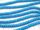[Video] Magnesite Turquoise Rondelle 6x6x3mm [Blue] 1 strand beads (aprx. 15 inches/38 cm)