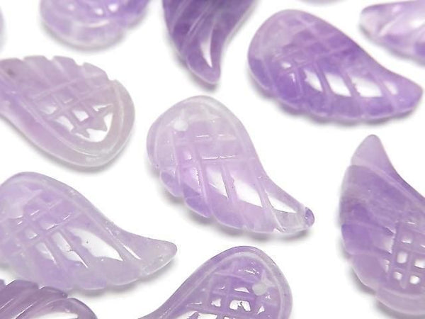 [Video] Lavender Amethyst AA++ Angel Wing 18x10mm 3pcs