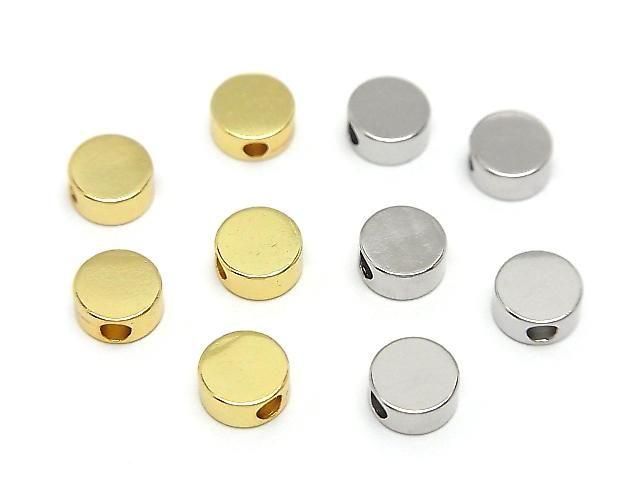 Metal parts Coin Motif 6x6mm Drilled Hole 10pcs