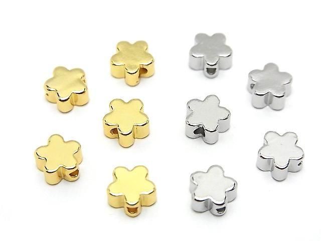 Metal parts Flower Motif 5.5x5.5mm Drilled Hole 10pcs