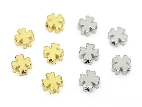 Metal parts Clover motif 6x6mm Drilled Hole 10pcs