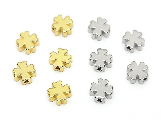 Metal parts Clover motif 6x6mm Drilled Hole 10pcs
