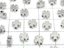 Metal parts Clover motif 6x6mm Drilled Hole 10pcs