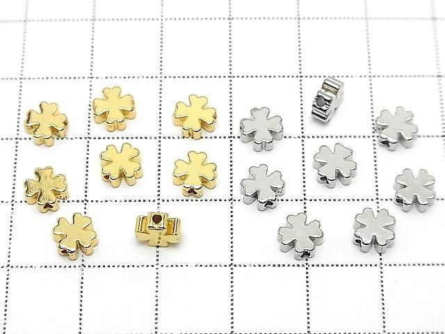 Metal parts Clover motif 6x6mm Drilled Hole 10pcs