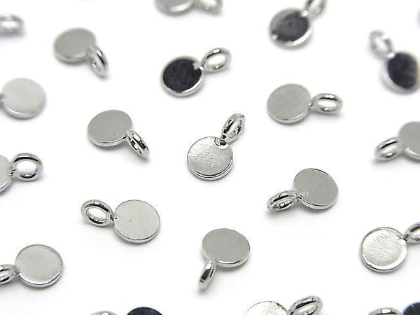 Metal parts Coin Charms 7x4mm Silver 5pcs