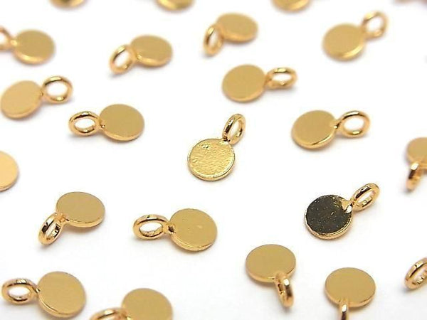 Metal parts Coin Charms 7x4mm Gold Color 5pcs