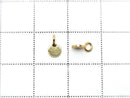 Metal parts Coin Charms 7x4mm Gold Color 5pcs