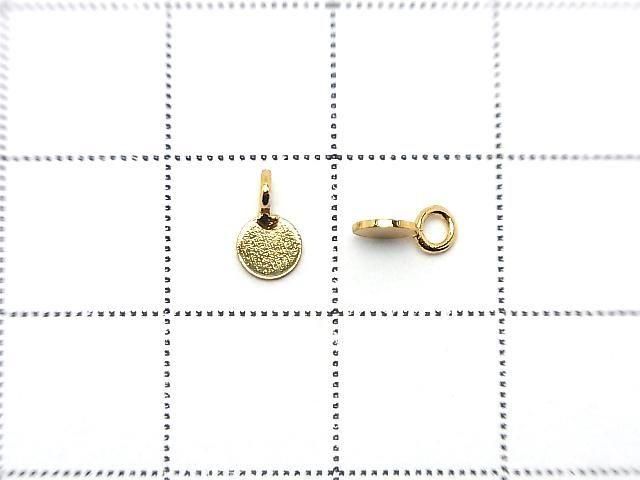 Metal parts Coin Charms 7x4mm Gold Color 5pcs