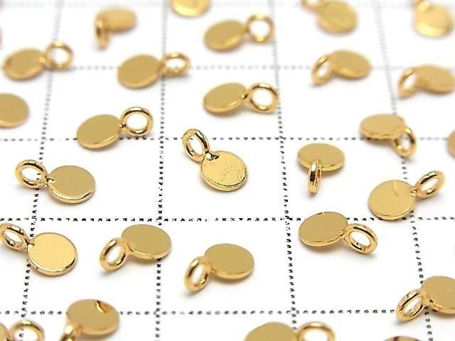 Metal parts Coin Charms 7x4mm Gold Color 5pcs