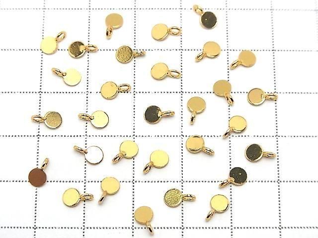 Metal parts Coin Charms 7x4mm Gold Color 5pcs