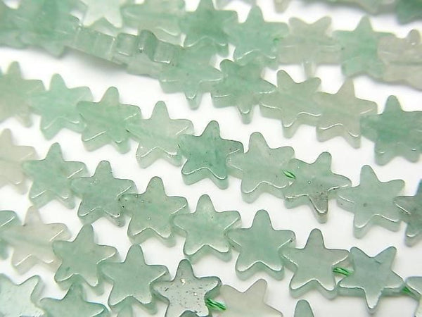 [Video] Green Aventurine Star 6x6mm 1strand beads (approx. 14 inches/35 cm)