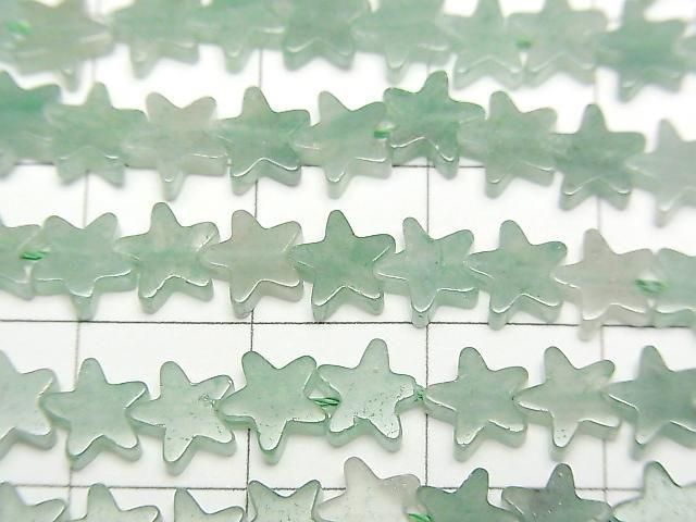 [Video] Green Aventurine Star 6x6mm 1strand beads (approx. 14 inches/35 cm)